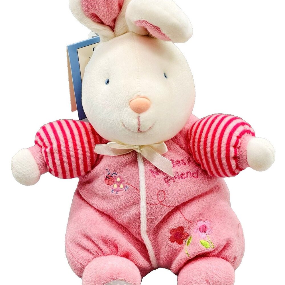 Carters Bunny Rabbit My Best Friend Ladybug‎ Terry Cloth Plush Rattle 2001 Tags